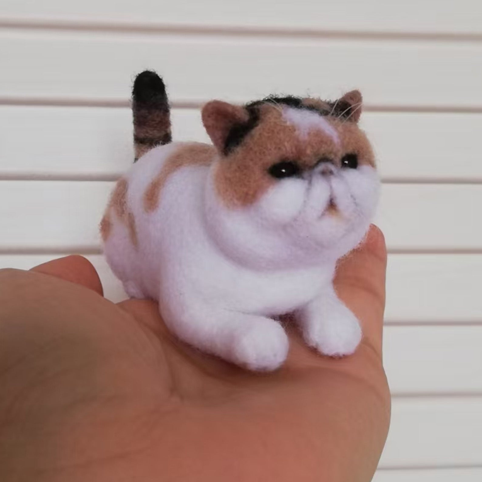 Custom 3D Wool Needle Felt Pet Portraits Full Body | Short Hair