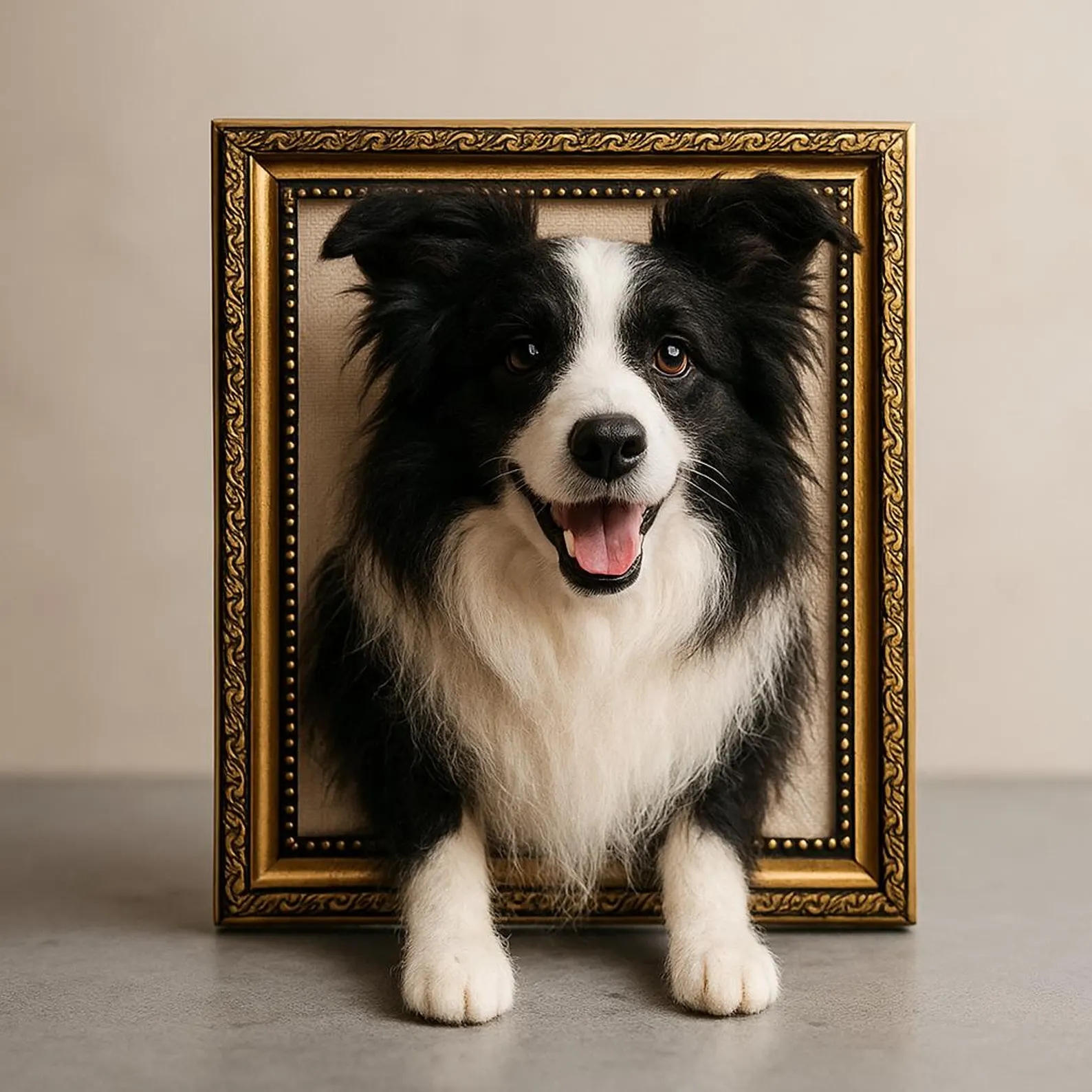 Custom Needle Felt 3D Pet Portrait | Half Body | Long Hair