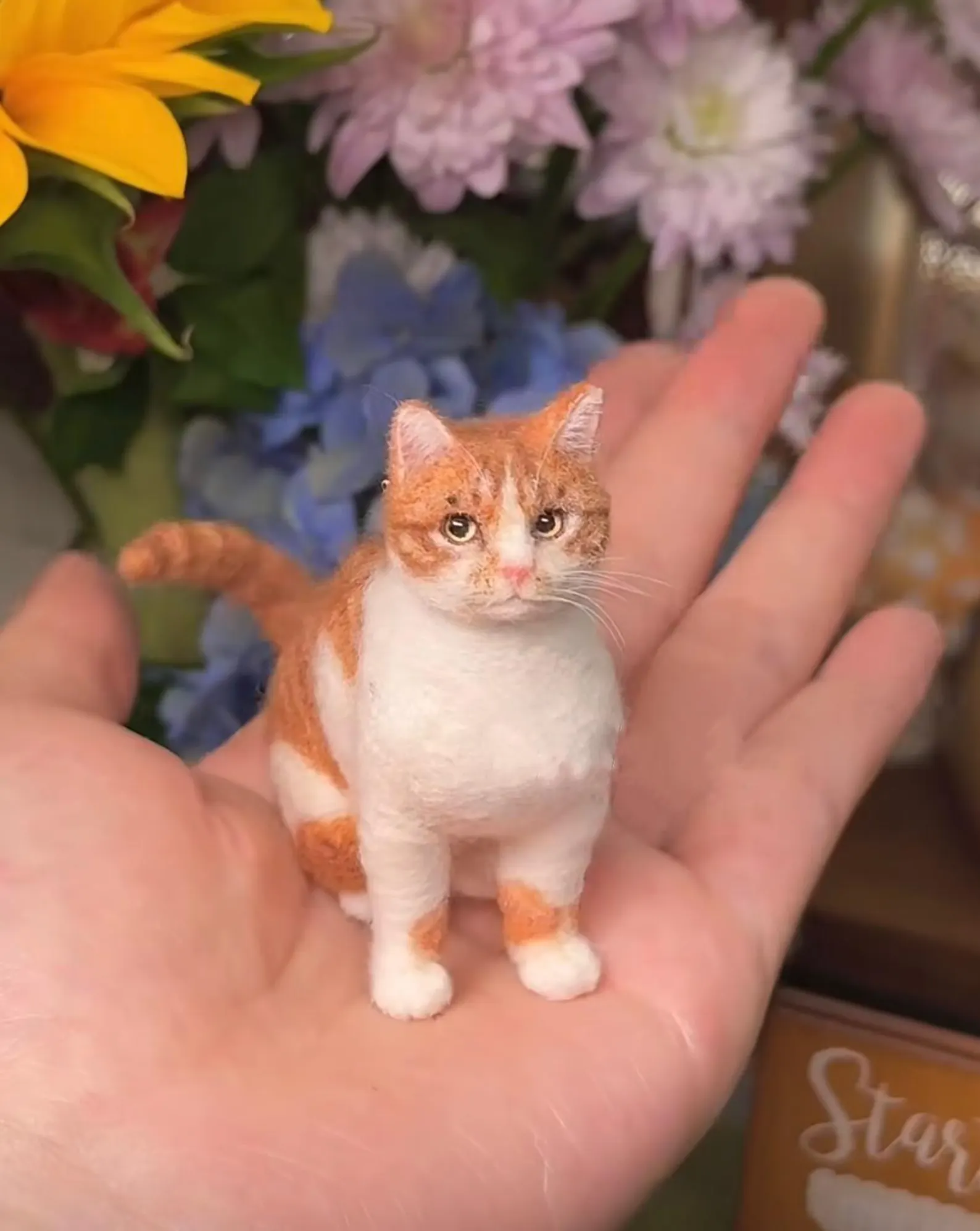 Custom 3D Wool Needle Felt Pet Portraits Full Body | Short Hair