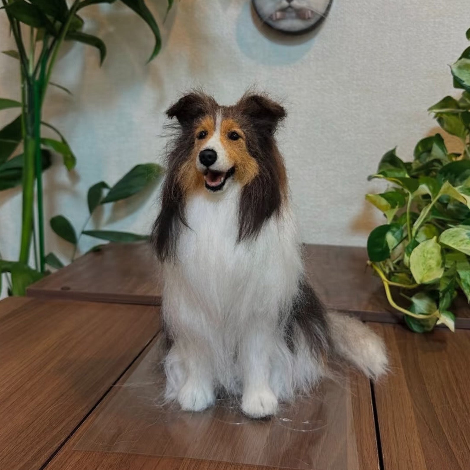 Custom 3D Wool Needle Felt Pet Portraits Full Body | Long Hair