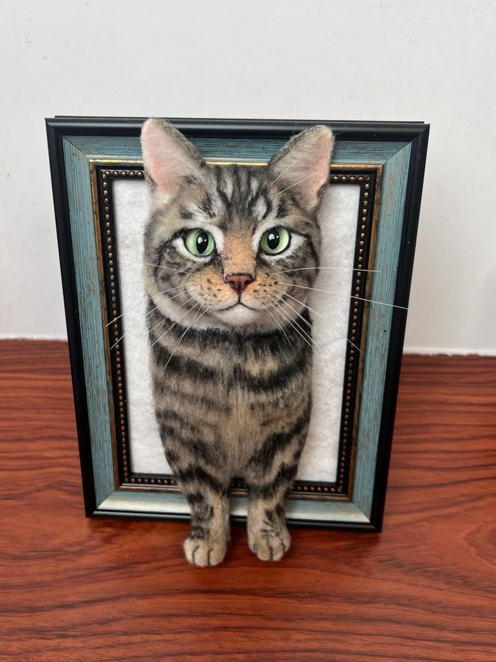 Custom Needle Felt 3D Pet Portrait | Cat Half Body | Transplant Short Hair