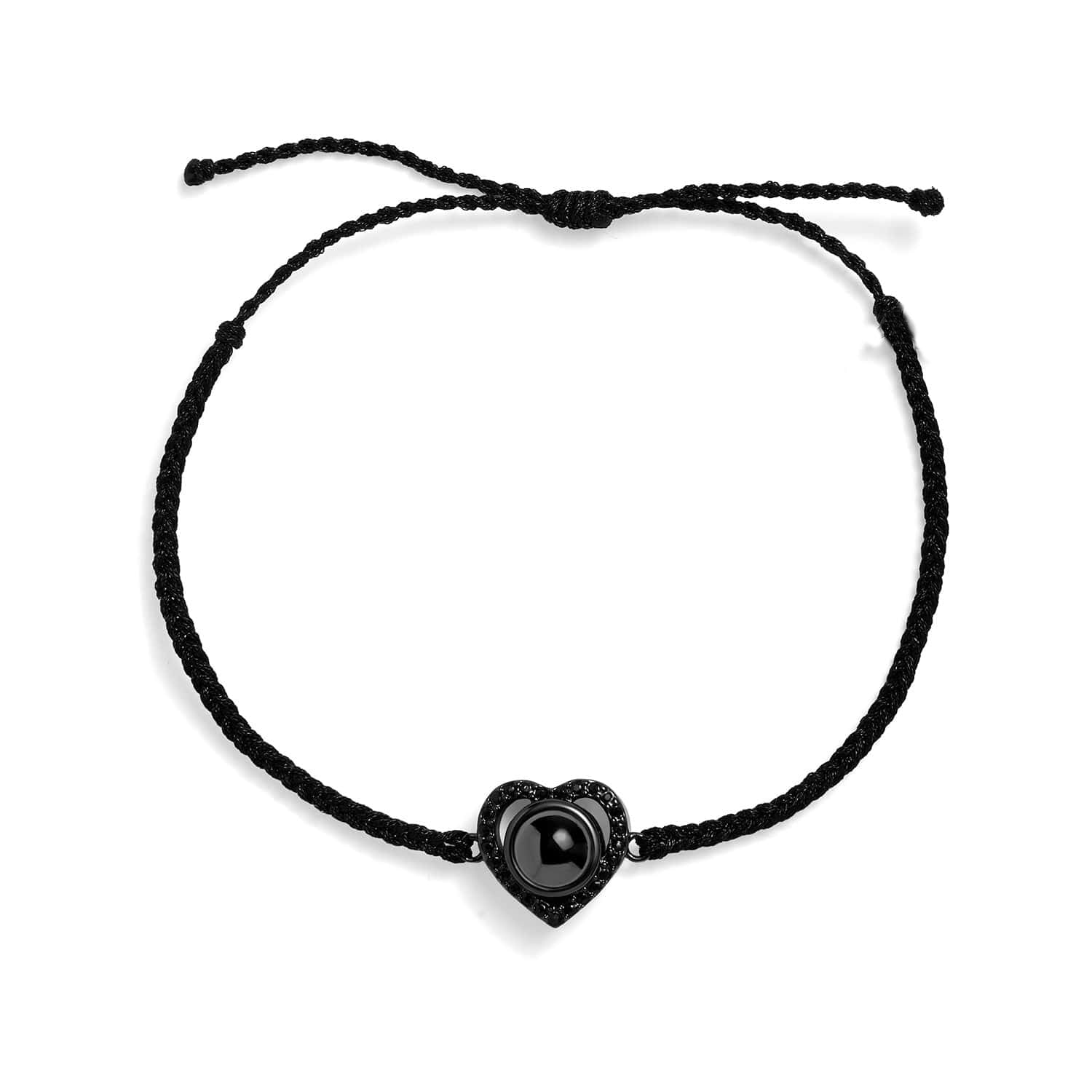 Personalized Pavé Heart Photo Bracelet