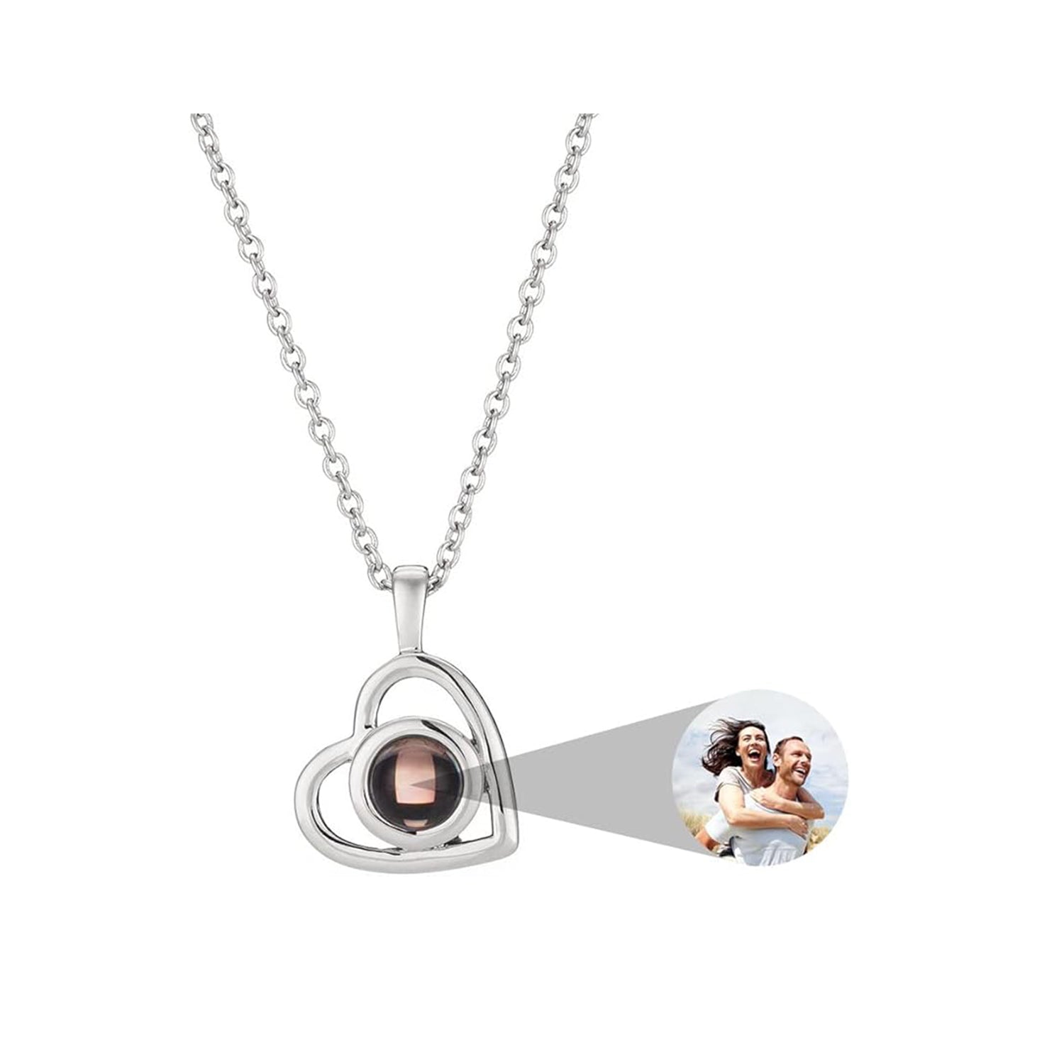 Personalized Heart Photo Necklace
