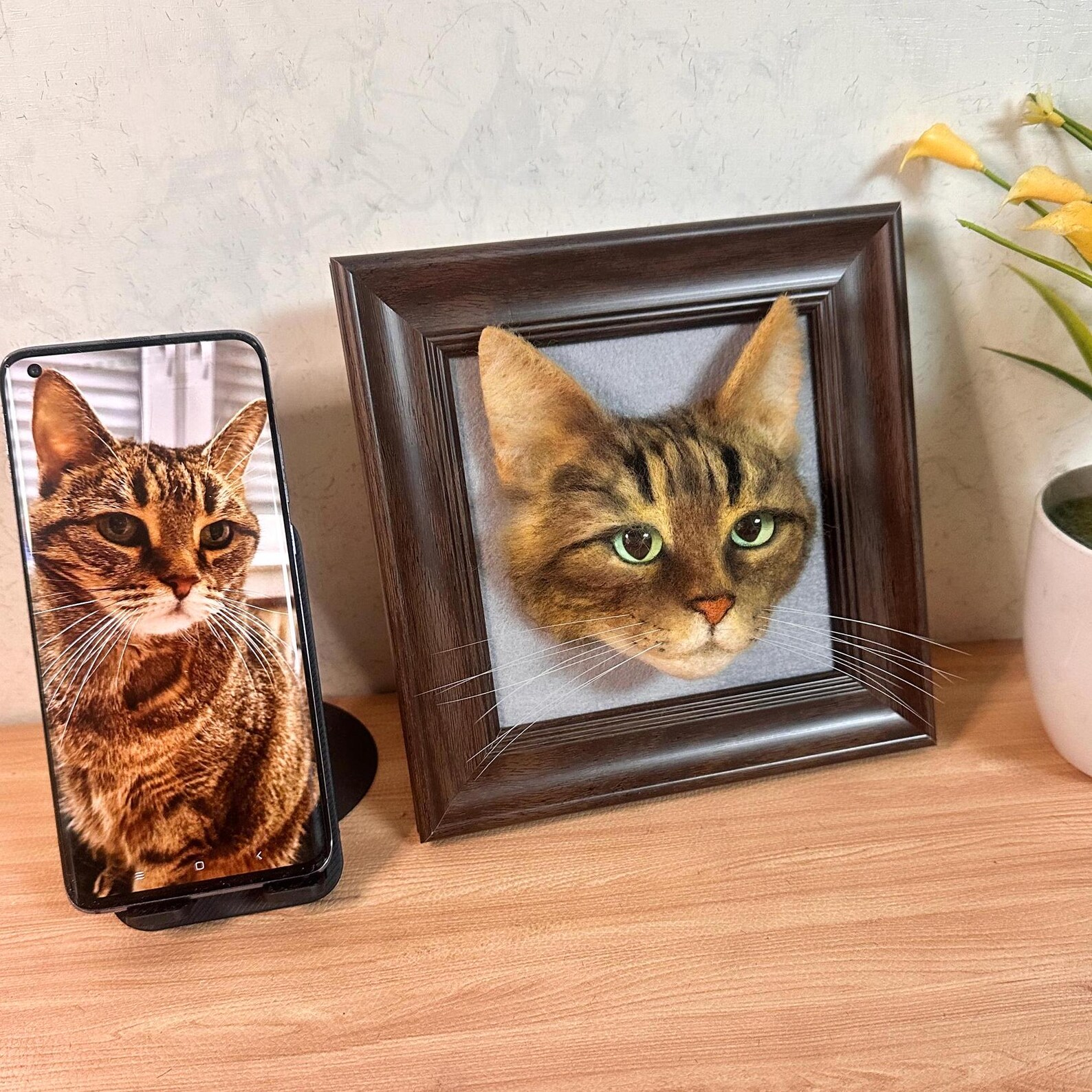 Custom Needle Felt 3D Pet Portrait | Head | Short Hair