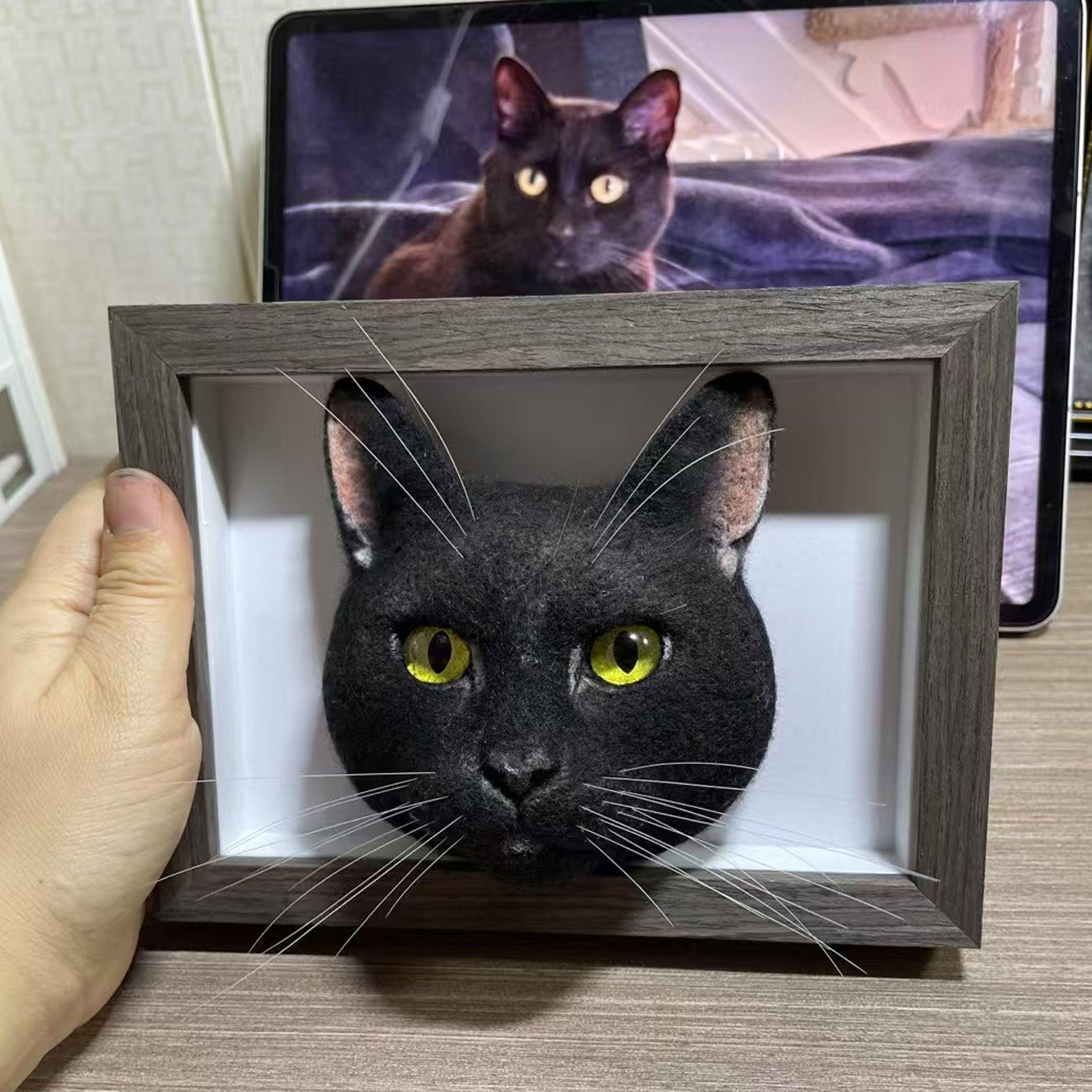 Custom Needle Felt 3D Pet Portrait | Head | Short Hair