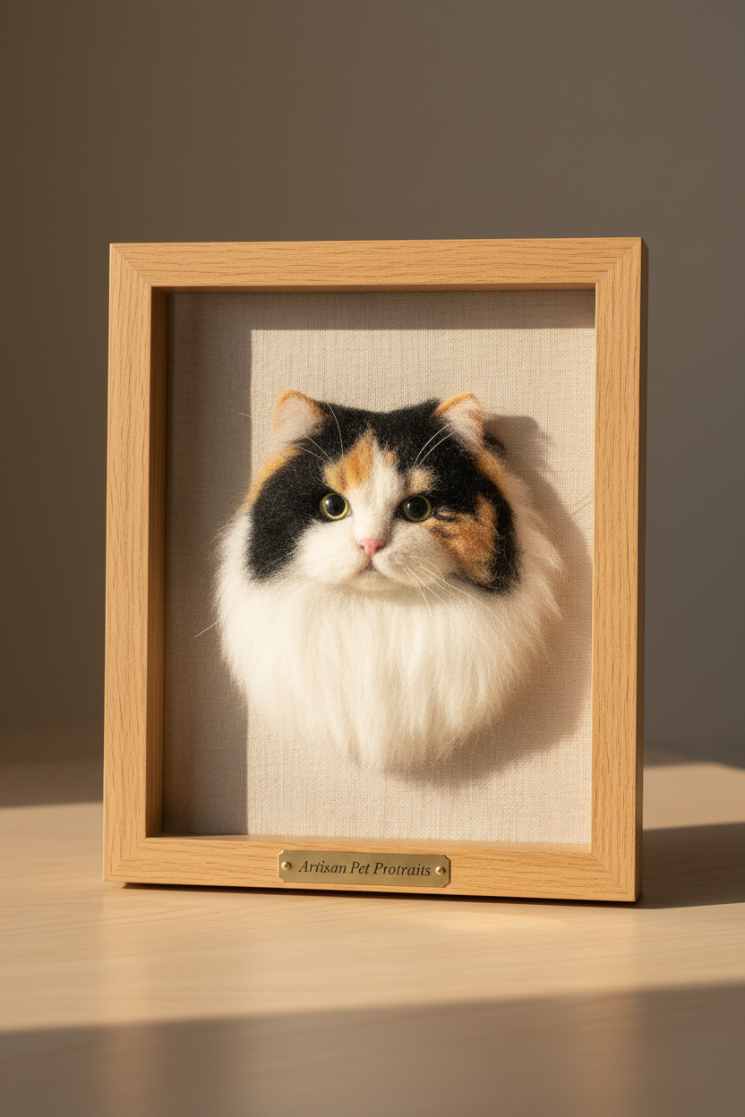 Pet Memorial Gift Needle Felted Cat