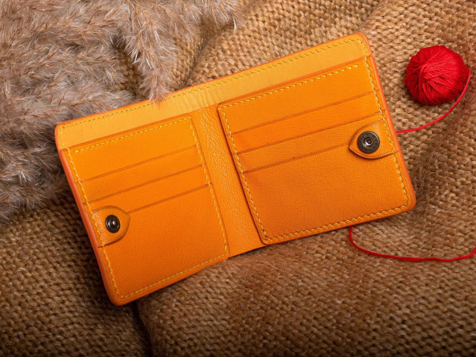 Custom Tooled Leather Dog Wallet | Pet Portrait Wallet | Cat Head