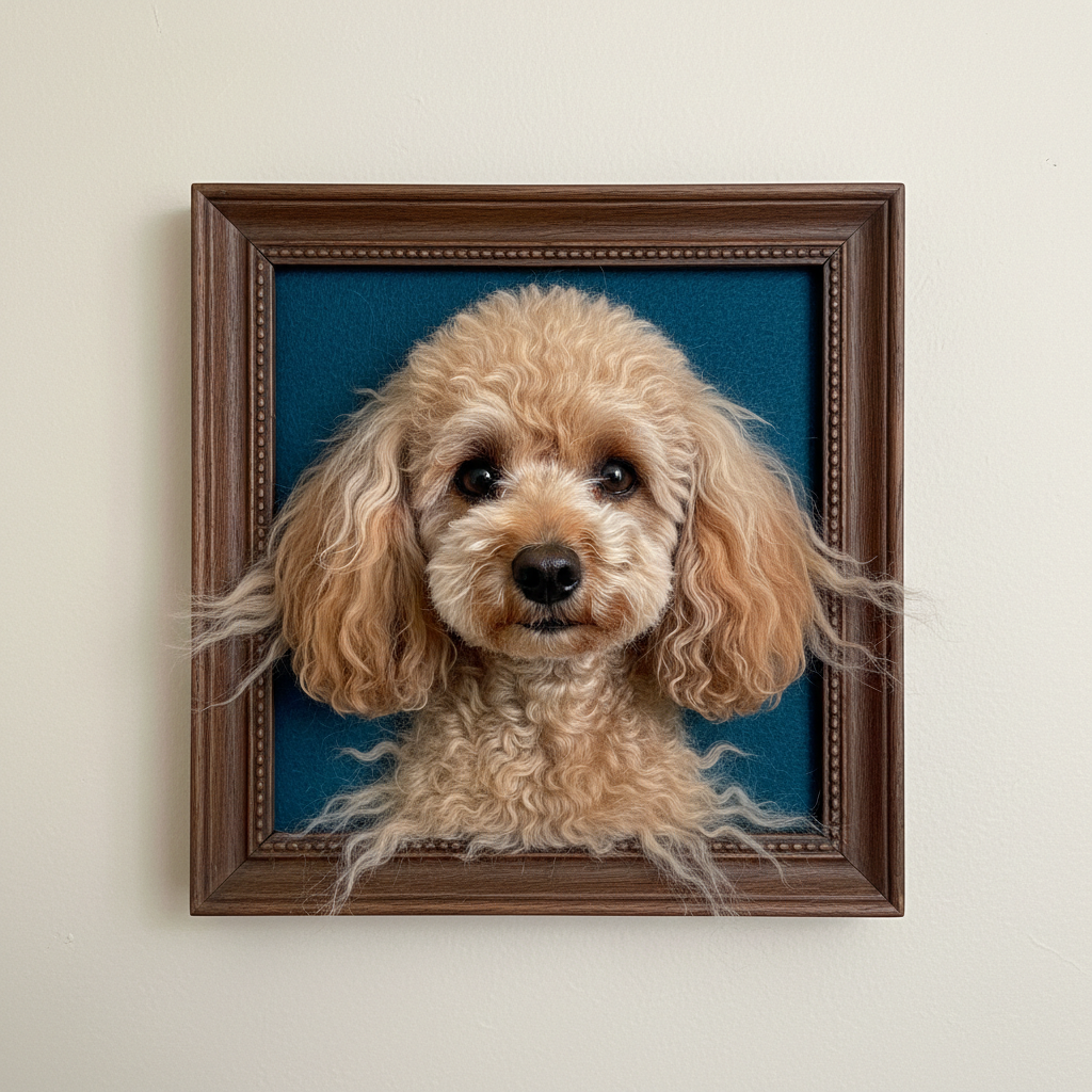 Poodle 3D Frame Portrait
