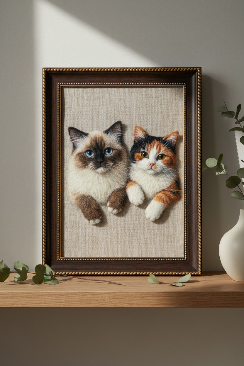Ragdoll & Calico pet memorial gift cat
